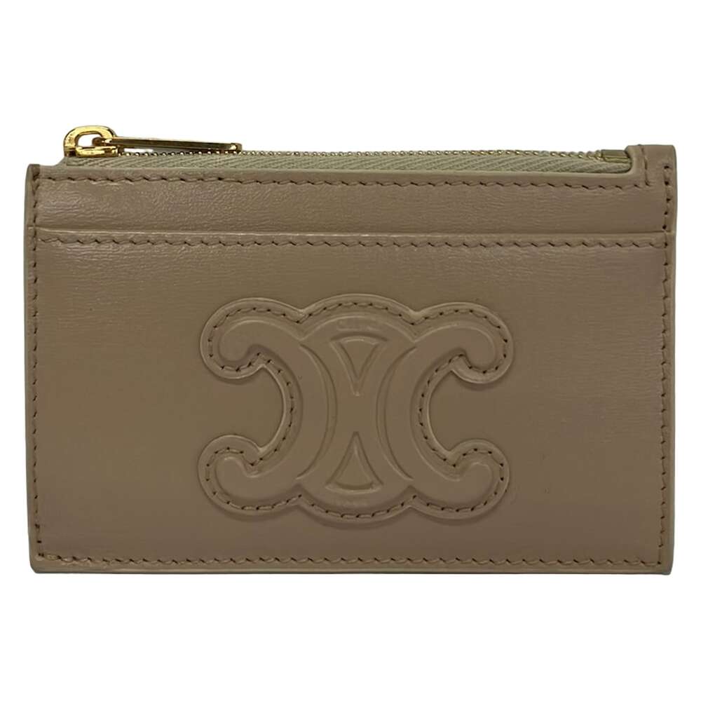 Celine Card Holder With Zip Cuir Triomphe Card Case